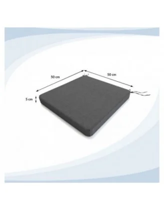 Cuscino per panchina da giardino, cuscino per altalena, cuscino da giardino, 50x50x5 cm, Grigio