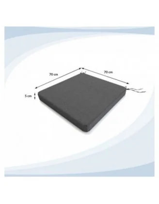 Cuscino per panchina da giardino, cuscino per altalena, cuscino da giardino, 70x70x5 cm, Grigio