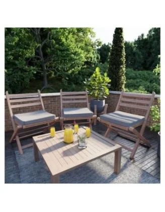 Cuscino per panchina da giardino, cuscino per altalena, cuscino da giardino, 70x70x5 cm, Grigio