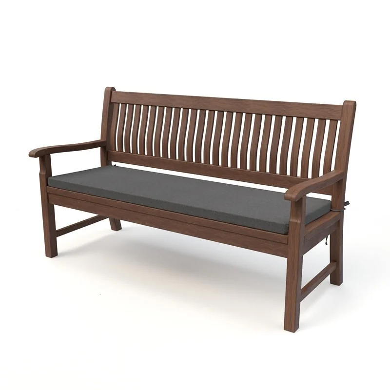 Cuscino per panchina da giardino, cuscino per altalena, cuscino da giardino, 110x40x5 cm, Grigio