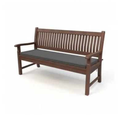 Cuscino per panchina da giardino, cuscino per altalena, cuscino da giardino, 120x40x5 cm, Grigio