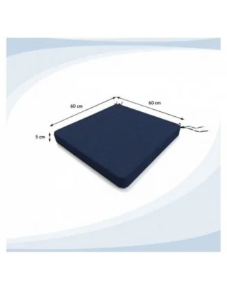 Cuscino per panchina da giardino, cuscino per altalena, cuscino da giardino, 60x60x5 cm, Blu Scuro