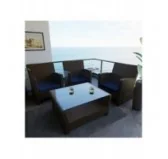 Cuscino per panchina da giardino, cuscino per altalena, cuscino da giardino, 70x70x5 cm, Blu Scuro