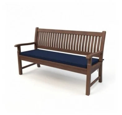 Cuscino per panchina da giardino, cuscino per altalena, cuscino da giardino, 150x50x5 cm, Blu Scuro