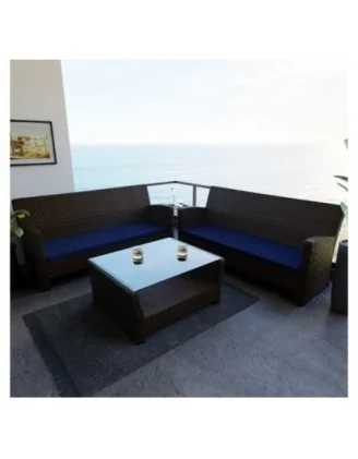 Cuscino per panchina da giardino, cuscino per altalena, cuscino da giardino, 150x50x5 cm, Blu Scuro