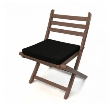 Cuscino per panchina da giardino, cuscino per altalena, cuscino da giardino, 50x50x5 cm, Nero