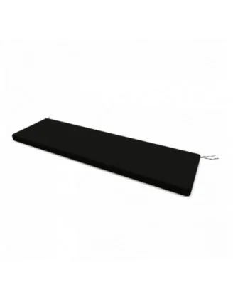 Cuscino per panchina da giardino, cuscino per altalena, cuscino da giardino, 140x40x5 cm, Nero