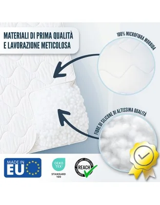 Piumino anallergico modulare 4 stagioni 200x200 cm