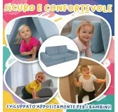 Materasso pieghevole 160×80×15 cm per divano modulare bambini in velluto corduroy, colore Marrón Chocolate