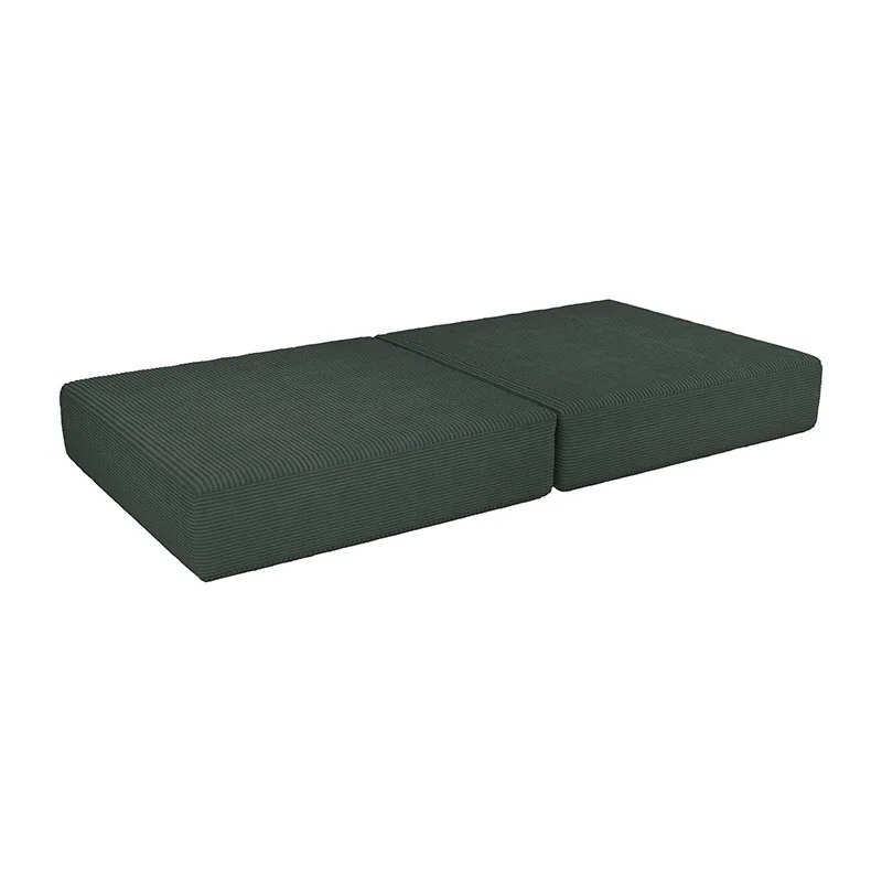 Materasso pieghevole 160×80×15 cm per divano modulare bambini in velluto corduroy, colore Verde Bosque
