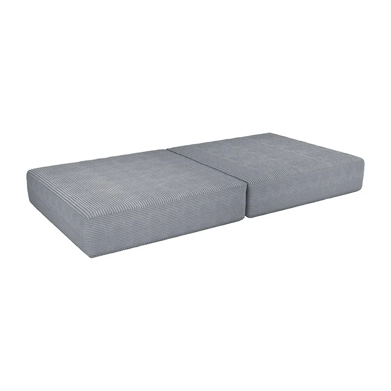 Materasso pieghevole 160×80×15 cm per divano modulare bambini in velluto corduroy, colore Gris Conejito