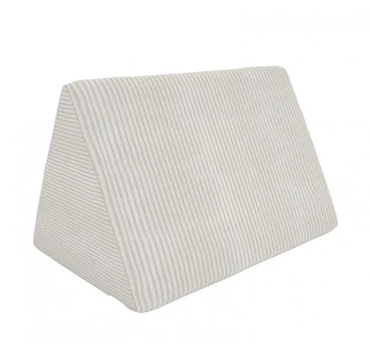 Cuscino triangolare 55×35×35 cm per divano modulare bambini in velluto corduroy, colore Nube de Vainilla