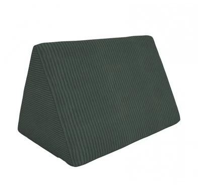 Cuscino triangolare 55×35×35 cm per divano modulare bambini in velluto corduroy, colore Verde Bosque