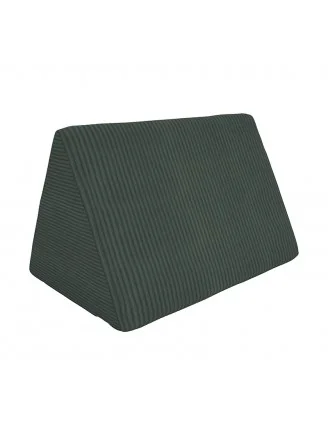 Cuscino triangolare 55×35×35 cm per divano modulare bambini in velluto corduroy, colore Verde Bosque
