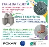 Cuscino triangolare 55×35×35 cm per divano modulare bambini in velluto corduroy, colore Guijarro Nocturno