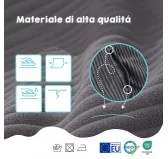 Sacco per giocattoli e peluche | Si trasforma in un pouf per sedersi | Velluto a coste | 85x85x50 cm | Grigio Coniglio