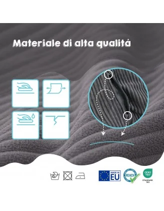 Sacco per giocattoli e peluche | Si trasforma in un pouf per sedersi | Velluto a coste | 85x85x50 cm | Caramello Caldo
