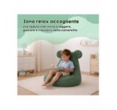 Pouf Bambini con Orecchie di Topo | Bouclé | 68x68x50 cm | Rosa Caramella