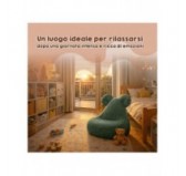 Pouf Bambini con Orecchie di Topo | Bouclé | 68x68x50 cm | Rosa Caramella