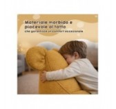 Pouf Bambini con Orecchie di Topo | Bouclé | 68x68x50 cm | Grigio Soffice