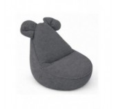 Pouf Bambini con Orecchie di Topo | Velluto a coste | 68x68x50 cm | Ciottolo Notturno