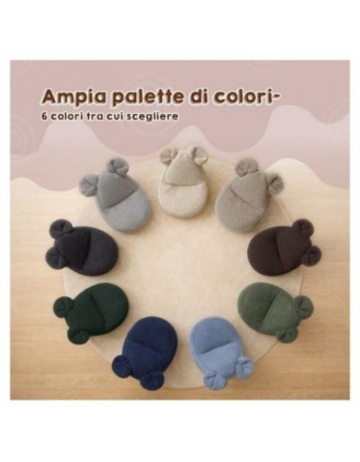 Pouf Bambini con Orecchie di Topo | Velluto a coste | 68x68x50 cm | Grigio Coniglio