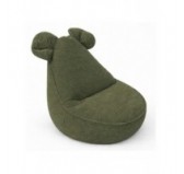 Pouf Bambini con Orecchie di Topo | Velluto a coste | 68x68x50 cm | Pisello di Primavera
