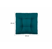 Set di 2 Cuscini per Sedia da Giardino Verde Scuro 40x40 + 50x40