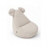 Pouf Bambini con Orecchie di Topo | Velluto a coste | 68x68x50 cm | Crepuscolo Sabbioso