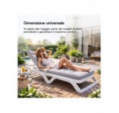 Cuscino per Sdraio da Giardino | Idrorepellente e Impermeabile | 200x60x13 cm | Nero Cuscino per Sdraio da Giardino | Idrorepellente e Impermeabile | 200x60x13 cm | Nero
