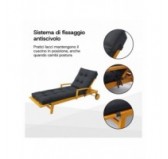 Cuscino per Sdraio da Giardino | Idrorepellente e Impermeabile | 200x60x13 cm | Nero Cuscino per Sdraio da Giardino | Idrorepellente e Impermeabile | 200x60x13 cm | Nero