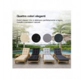 Cuscino per Sdraio da Giardino | Idrorepellente e Impermeabile | 200x60x13 cm | Antracite