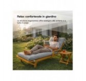 Cuscino per Sdraio da Giardino | Idrorepellente e Impermeabile | 200x60x13 cm | Grigio