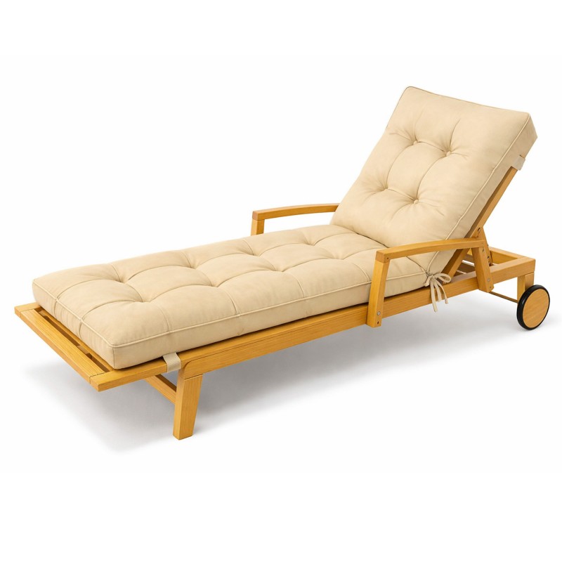 Cuscino per Sdraio da Giardino | Idrorepellente e Impermeabile | 200x60x13 cm | Beige Cuscino per Sdraio da Giardino | Idrorepellente e Impermeabile | 200x60x13 cm | Beige