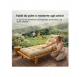 Cuscino per Sdraio da Giardino | Idrorepellente e Impermeabile | 200x60x13 cm | Beige Cuscino per Sdraio da Giardino | Idrorepellente e Impermeabile | 200x60x13 cm | Beige