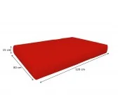 Cuscino di Seduta per Pallet Impermeabile 120x80x15 Rosso