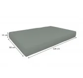 Cuscino di Seduta per Pallet Impermeabile 120x80x15 Grigio