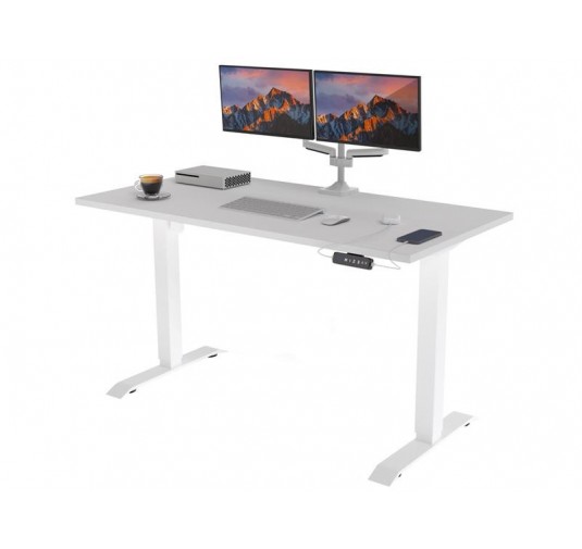 ESMART EAX-131 BG 90 x 60 cm Grigio chiaro Scrivania ergonomica sit-stand  regolabile elettricamente in altezza 65-130 cm scrivania mobile  arrotolabile : : Casa e cucina