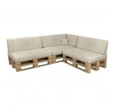 Copricuscino per Cuscini per Pallet - Cuscino Decorativo 40x40, Beige