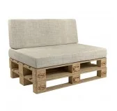 Copricuscino per Cuscini per Pallet - Cuscino-Schienale 120x40, Beige