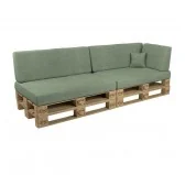 Copricuscino per Cuscini per Pallet - Cuscino-Schienale Laterale 60x40, Verde