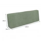 Copricuscino per Cuscini per Pallet - Cuscino-Schienale 120x40, Verde