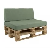 Copricuscino per Cuscini per Pallet - Cuscino-Schienale 120x40, Verde