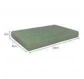 Set di 2 Copricuscino per Cuscini per Pallet:1x 120x80 Cuscino-Sedile + 1x Cuscino-Schienale 120x40, Verde