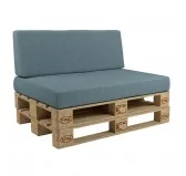 Copricuscino per Cuscini per Pallet - Cuscino-Schienale 120x40, Blu