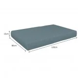 Copricuscino per Cuscini per Pallet - Cuscino-Sedile 120x80, Blu