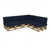 Copricuscino per Cuscini per Pallet - Cuscino Decorativo 40x40, Blu Scuro