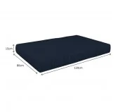 Copricuscino per Cuscini per Pallet - Cuscino-Sedile 120x80, Blu Scuro