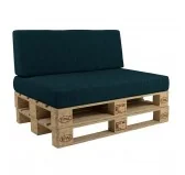 Copricuscino per Cuscini per Pallet - Cuscino-Schienale 120x40, Verde Scuro