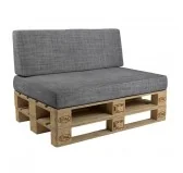 Copricuscino per Cuscini per Pallet - Cuscino-Schienale 120x40, Grigio